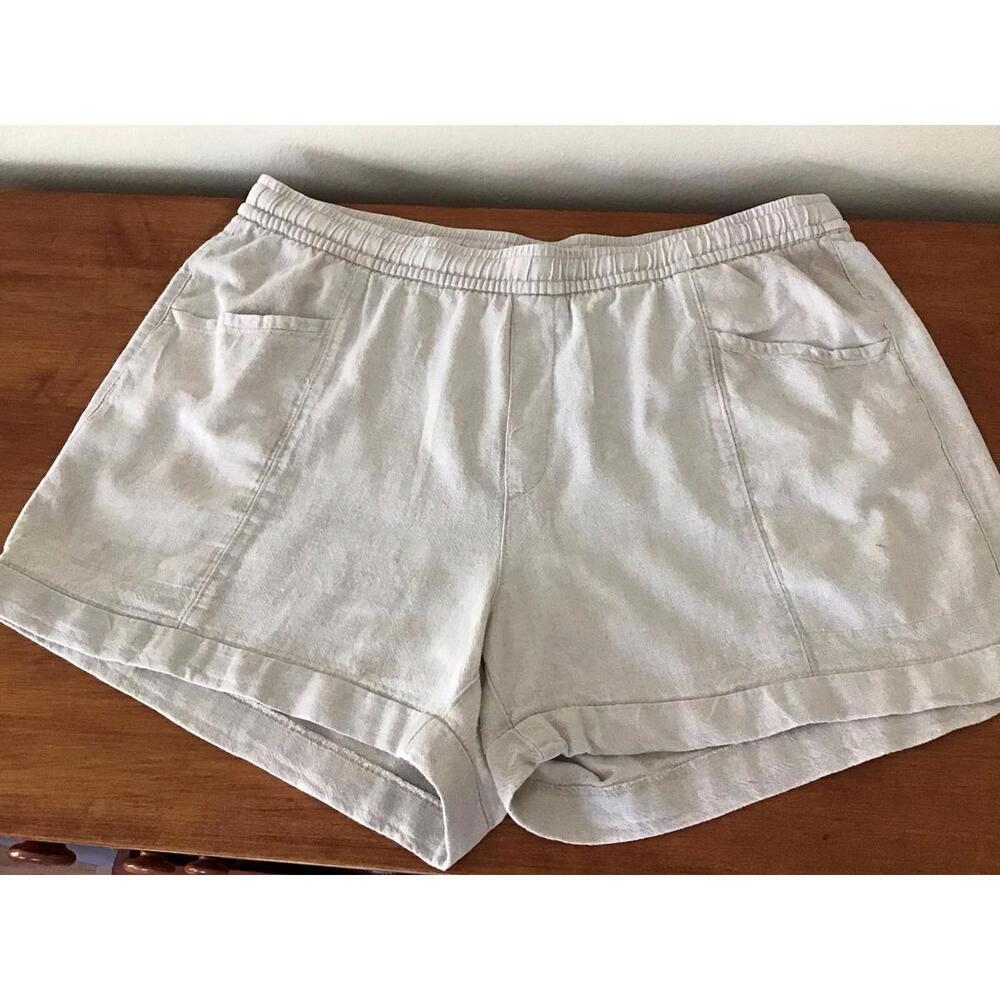 Old Navy  Shorts Women's High Rise Linen Size L Flax Drawstring Waist